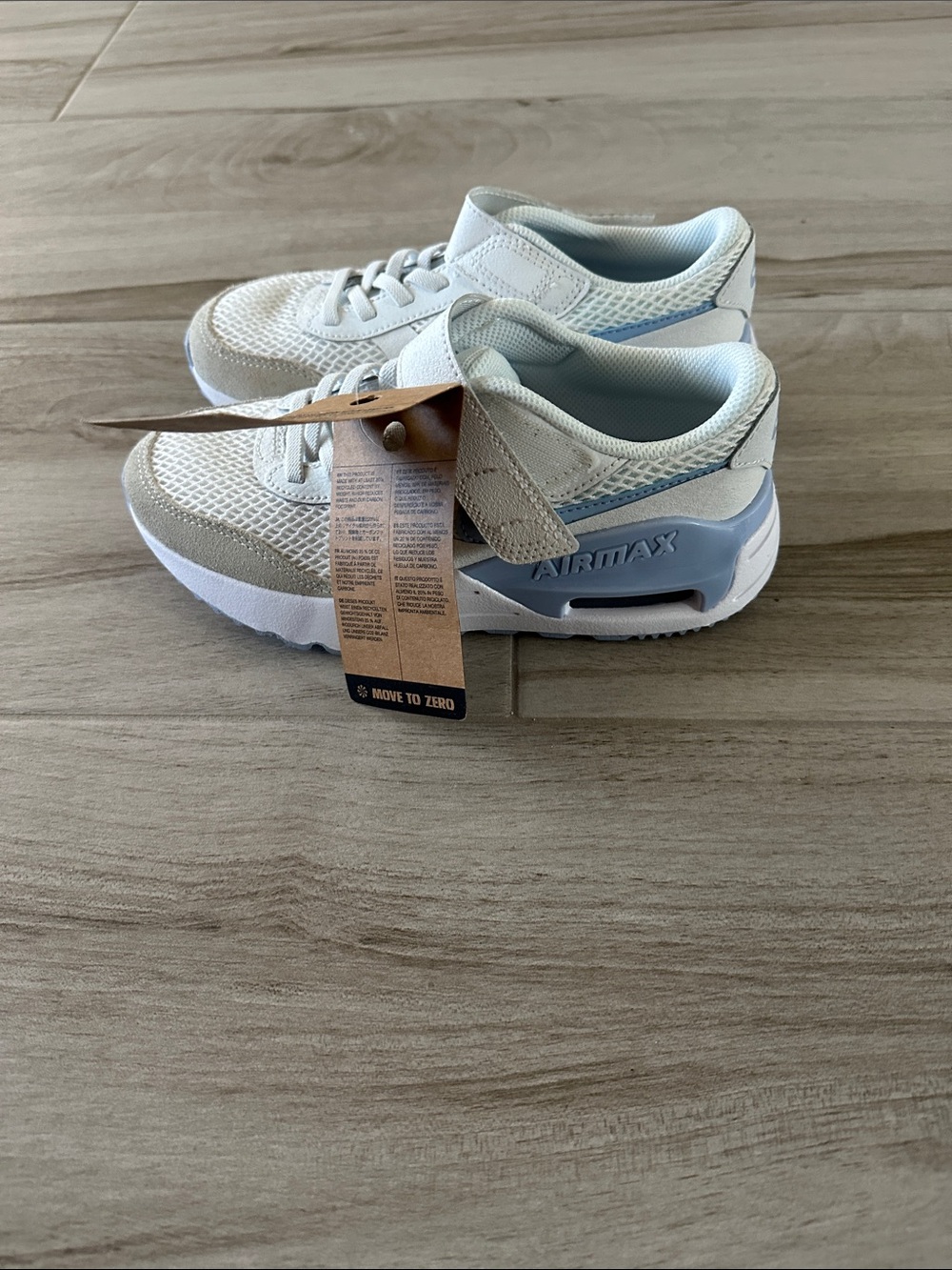 Nike Airmax Kids White and Blue Sneakers, Size 2 youth (boys) - Picture 3 of 8